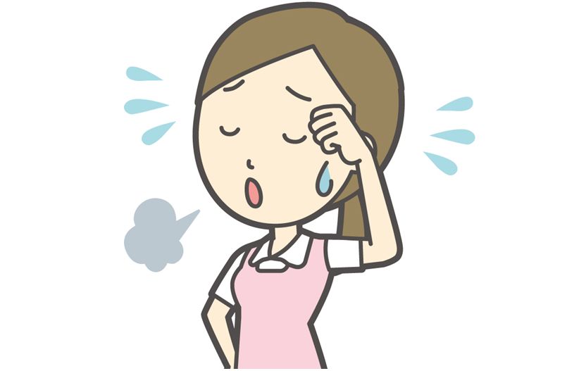 悩んでいるパート保育士